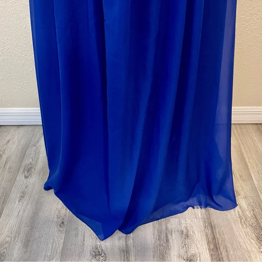 Blush Prom by Alexia Long Royal Blue Strapless Dress With Rhinestone Bustier - 4 - Picture 5 of 11